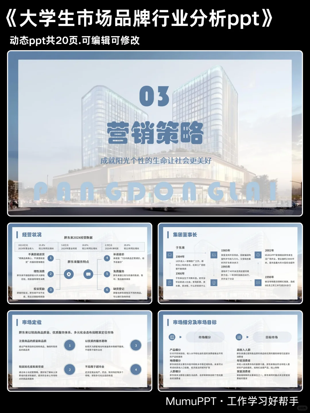 胖东来品牌行业分析ppt模板共20页