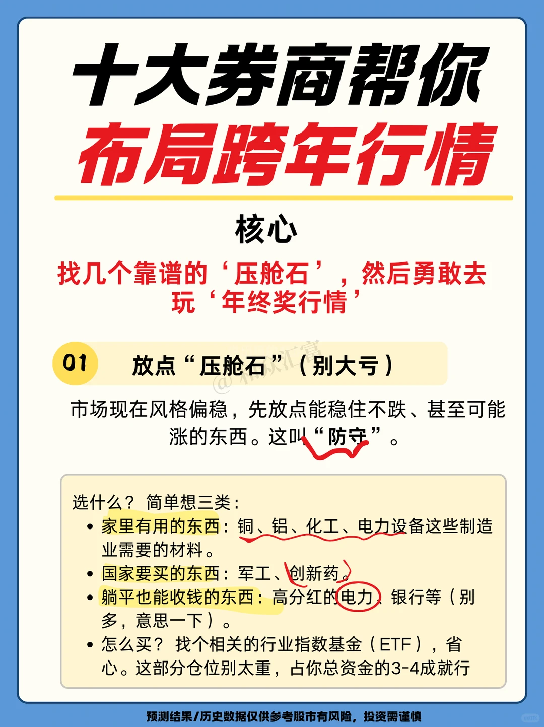 十大券商帮你提前布局跨年行情