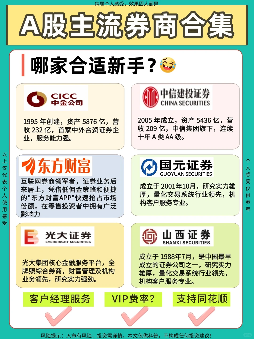 A股主流券商合集,哪个券商适合新手
