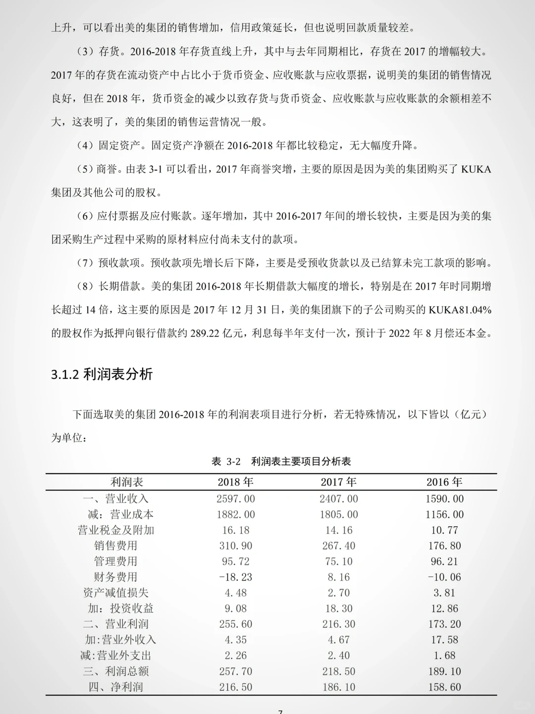 企业财务报表分析——以美的集团为例
