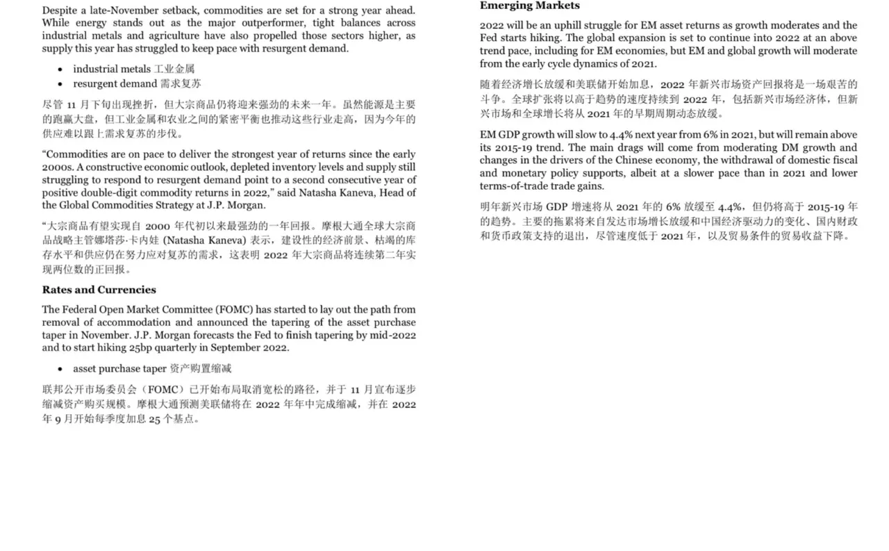 摩根大通J.P. Morgan｜2022全球市场研报精读