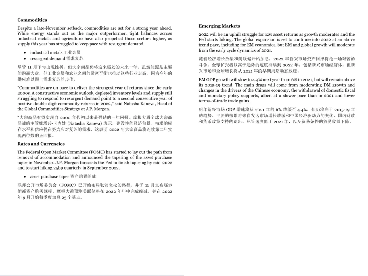 摩根大通J.P. Morgan｜2022全球市场研报精读