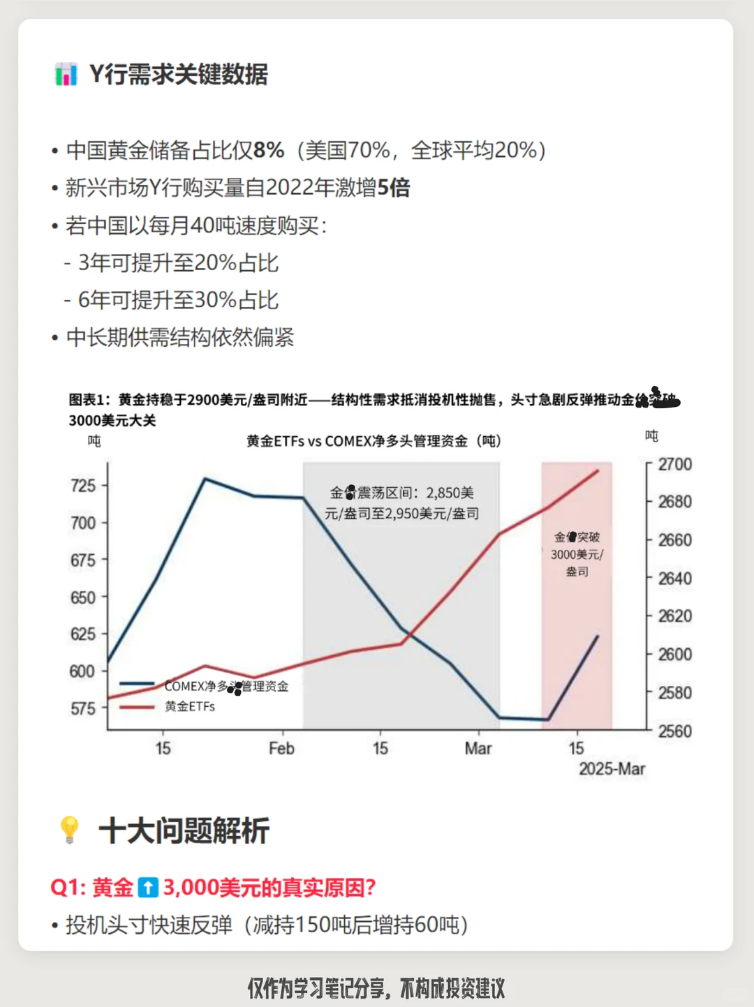 高盛：黄金研报摘要