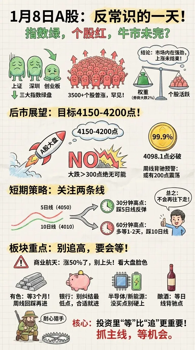 2026.01.08-九哥:券商大跌2%,3500+个股却普涨!A股这波行情还没结束?