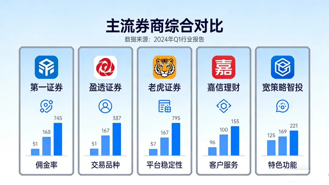 美国各大券商分析对比 | 第一证券、盈透证券、老虎证券、嘉信理财、宽策略智投