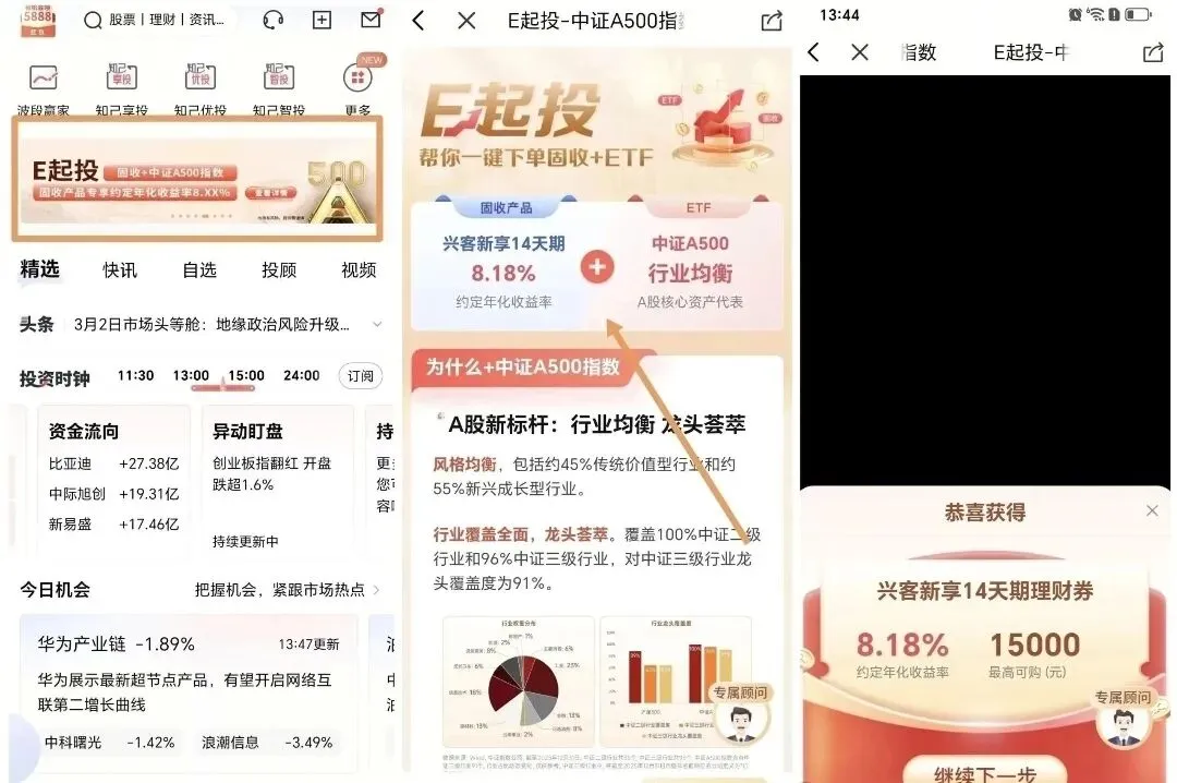 多家券商送老客户理财券8.18%