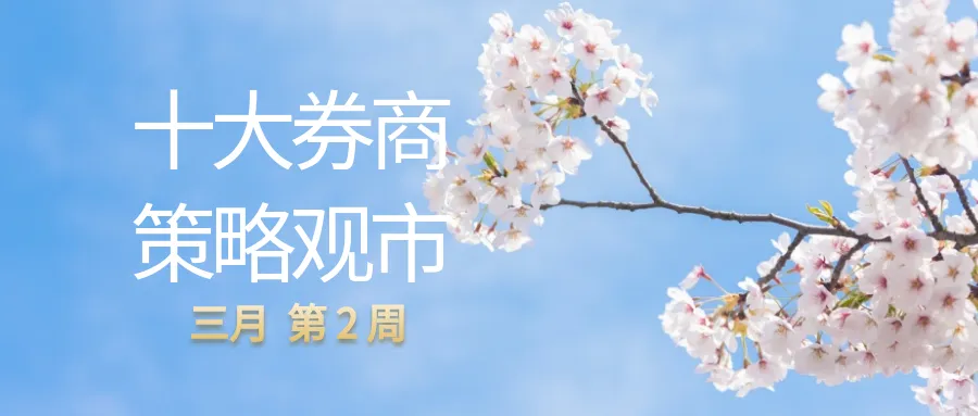 十大券商机构,策略观市(三月第2周)