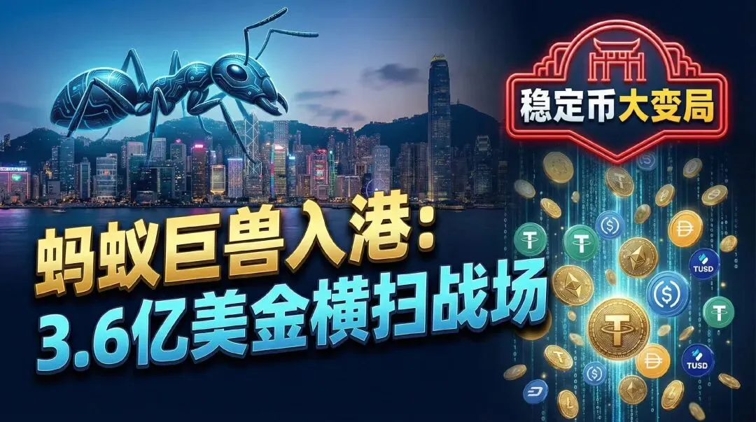 蚂蚁集团 $3.6 亿控股香港券商:支付巨头正式插旗稳定币赛道