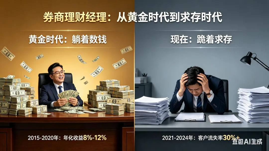 券商理财经理的“黄金十年”已成往事:从躺着数钱到跪着求存,出路在哪?