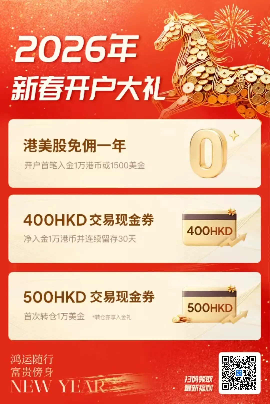 这家券商,免佣一年,送400HKD