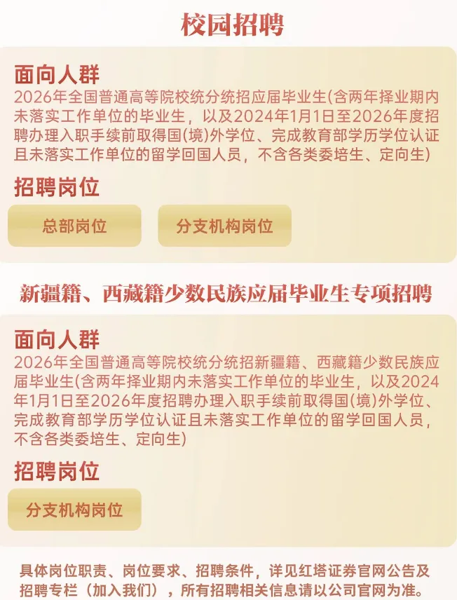 券商、私募校招&实习-有投研岗位,有2026届留用
