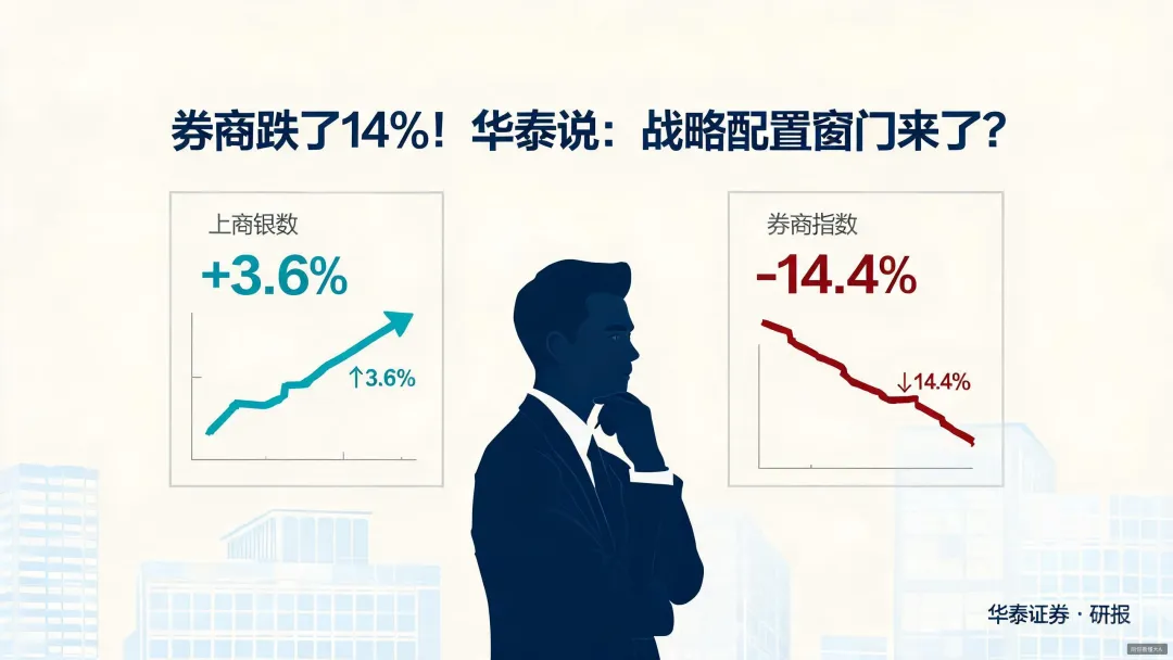 券商跌了14%!华泰说:战略配置窗口来了?