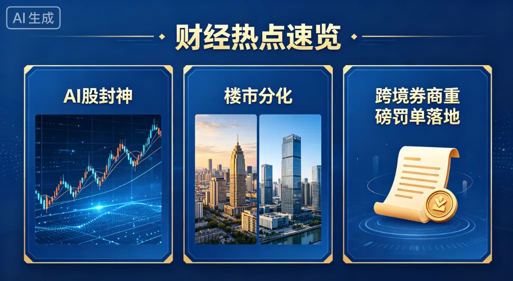 AI股封神、楼市分化、跨境券商重磅罚单落地