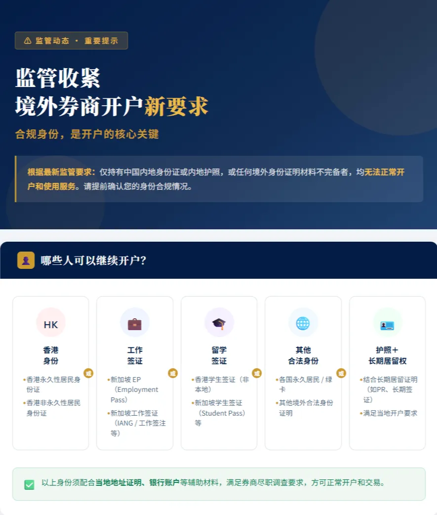 监管收紧 境外券商开户新要求