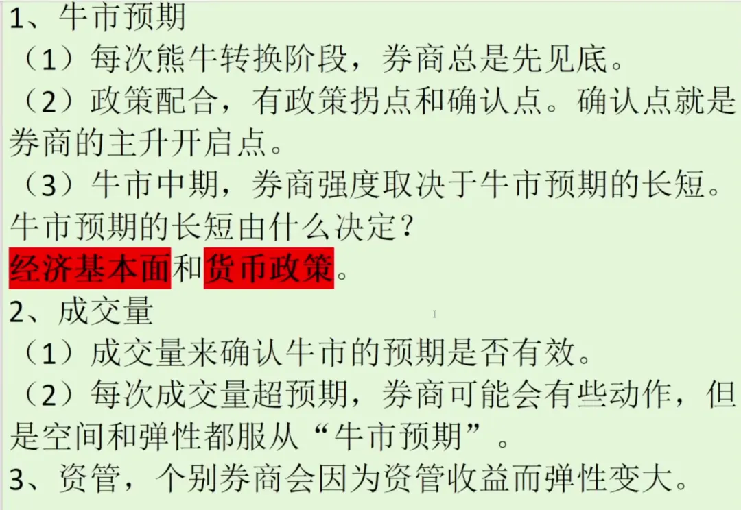 券商、货币、牛市周期